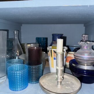 Taidelasia Mummolan vintiltä eli sekalaisia Maljakoita mm. Kaj Frank ja Okkolin alkaen 100€.